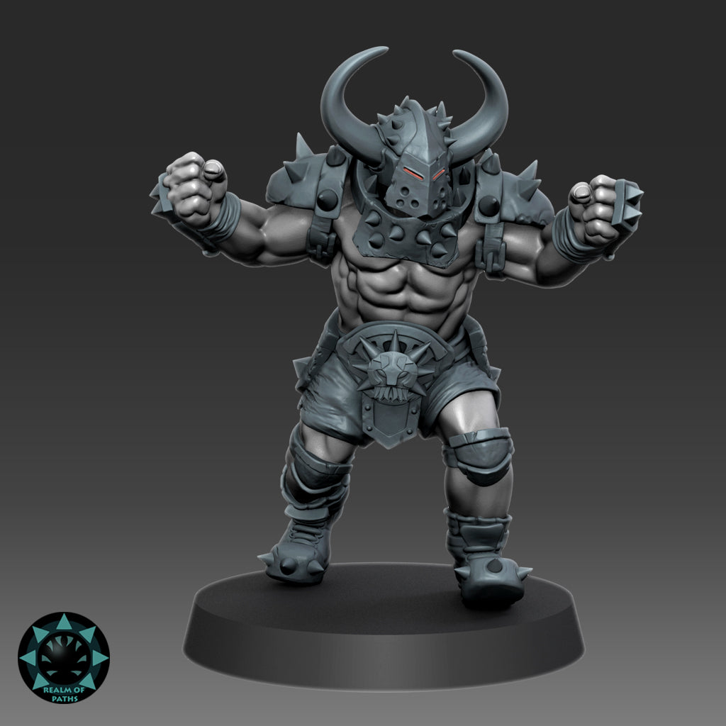 Abyss Warriors The Inferno | 16 Miniatures | Chaos Beastmen Team | Fantasy Football Bowl | Realm of paths