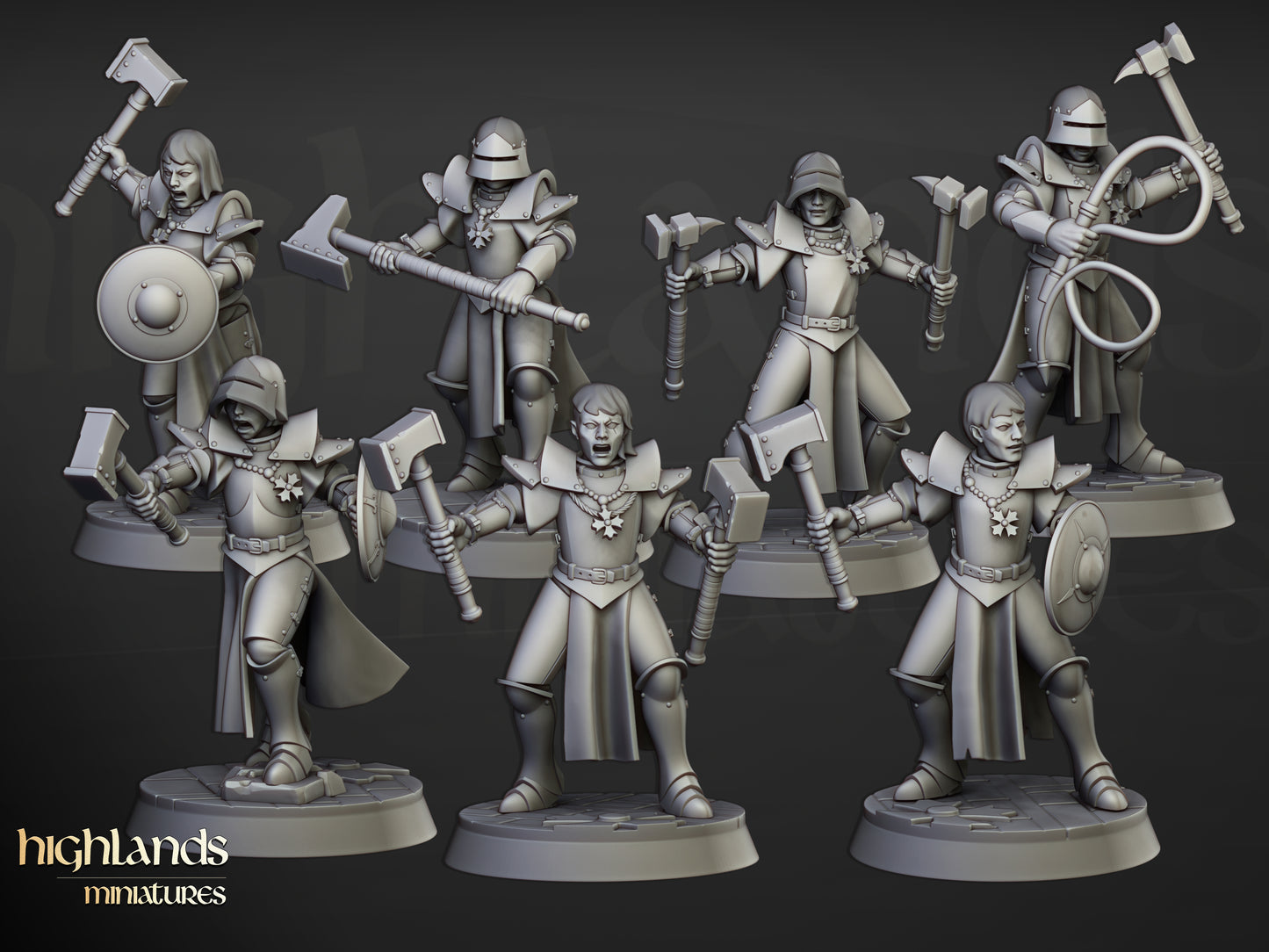Sisters of Saint Helena – Mordheim Warband Miniatures by Highlands Miniatures | Modular 3D Printed for Fantasy & Grimdark Skirmish Games