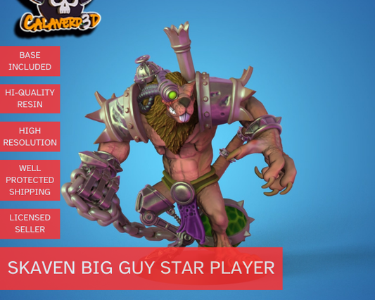 Big Guy Rat Ratmen Ogre Star Player Fantasy Football Calaverd 3D - TheMajorLab