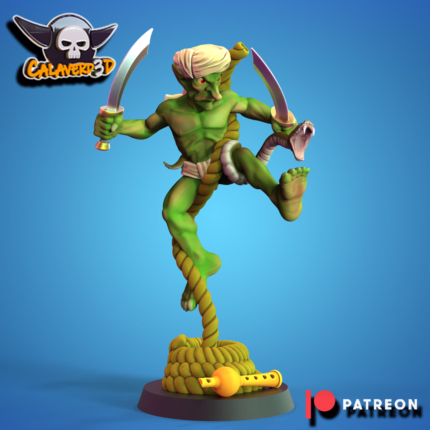 Sultans of chaos- Fakir Starplayer Chaos Dwarves Hobogoblin Blood Fantasy Football Bowl Calaverd3D