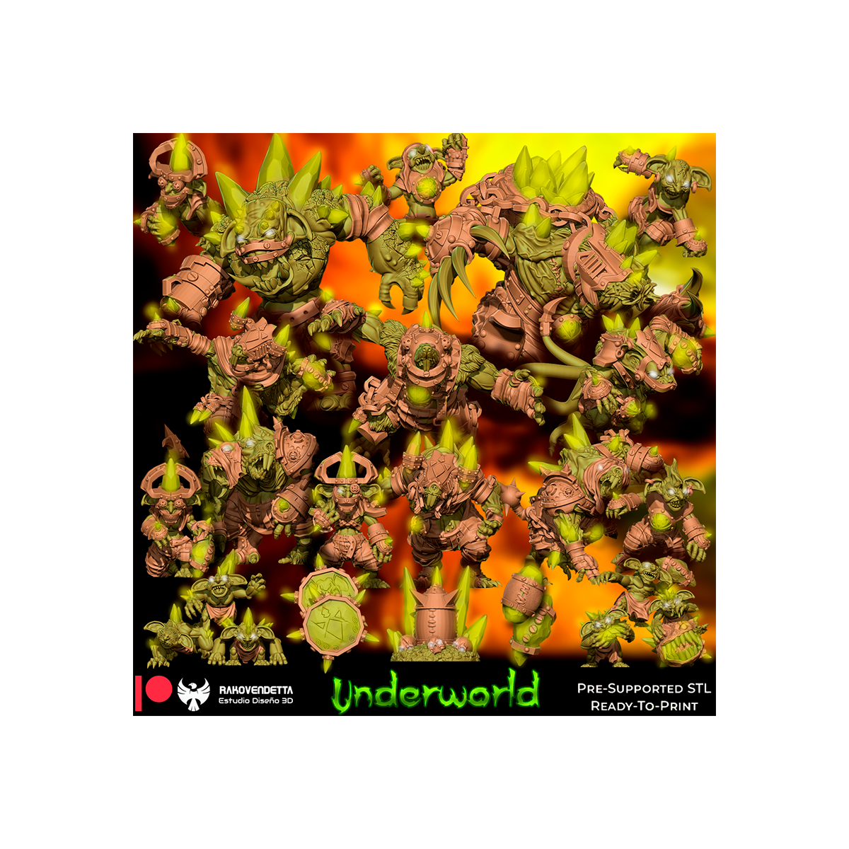 Underworld Team Blood Fantasy Football Bowl 20 high Quality Miniatures Rakovendetta