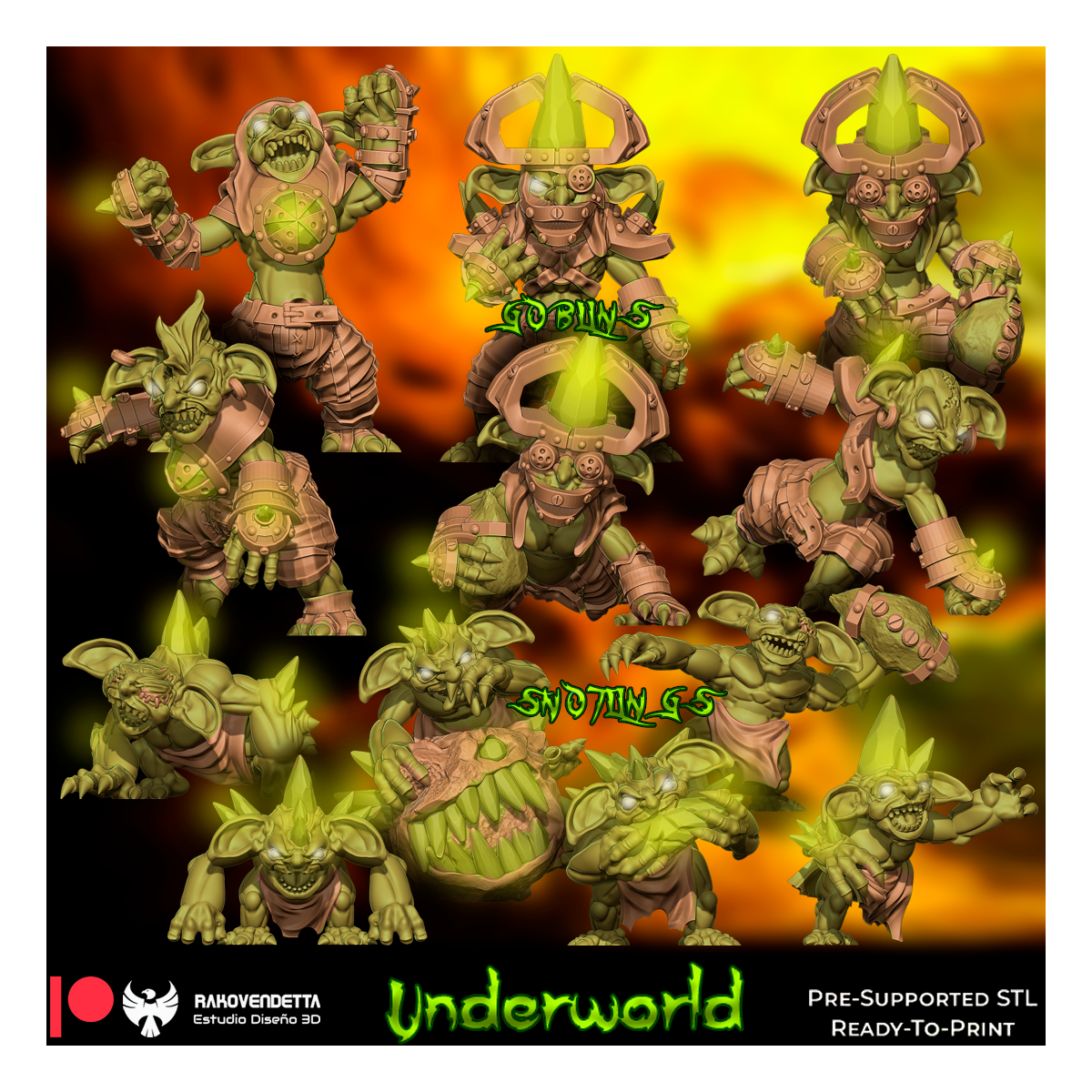 Underworld Team Blood Fantasy Football Bowl 20 high Quality Miniatures Rakovendetta