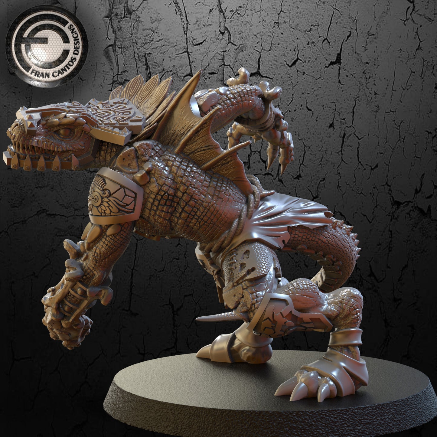 DRYBB AND DROOL Lizard Star Players | Lizard Team | Fran Cantos Designs | 32mm Fantasy Football Miniatures | Resin Duo with Bases
