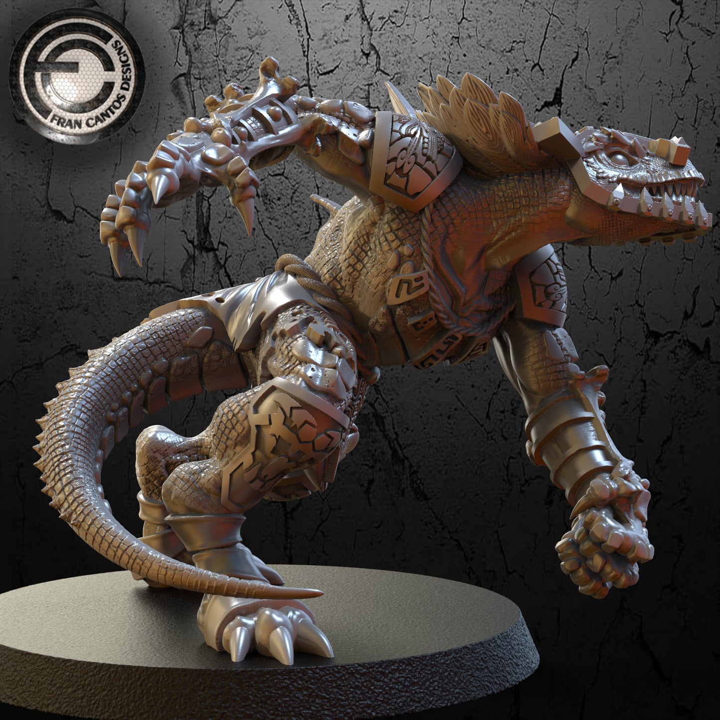DRYBB AND DROOL Lizard Star Players | Lizard Team | Fran Cantos Designs | 32mm Fantasy Football Miniatures | Resin Duo with Bases