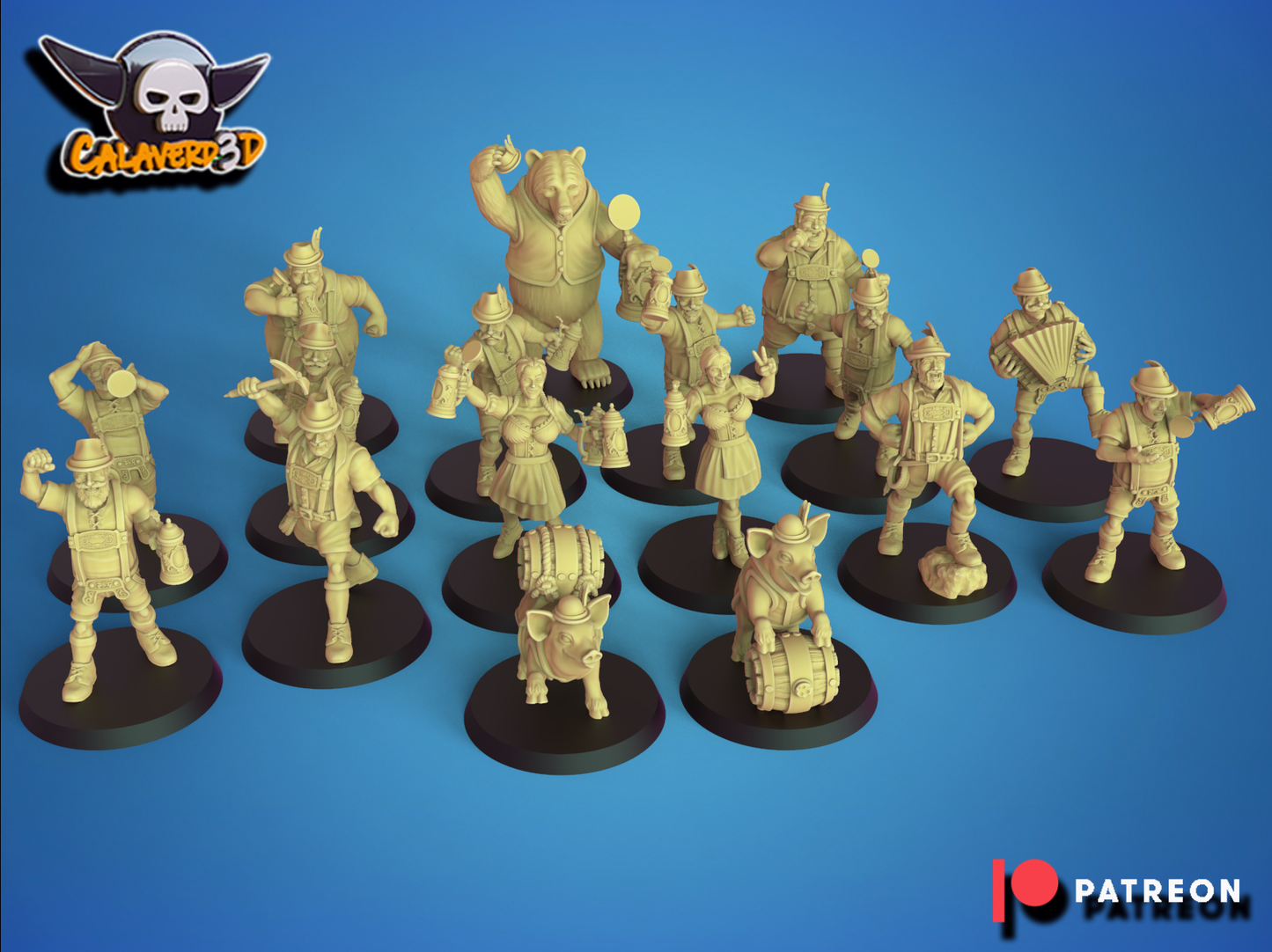 Oktoberfest Team – Norse – 16 High Quality Miniatures for Fantasy Football Game – Calaverd3D