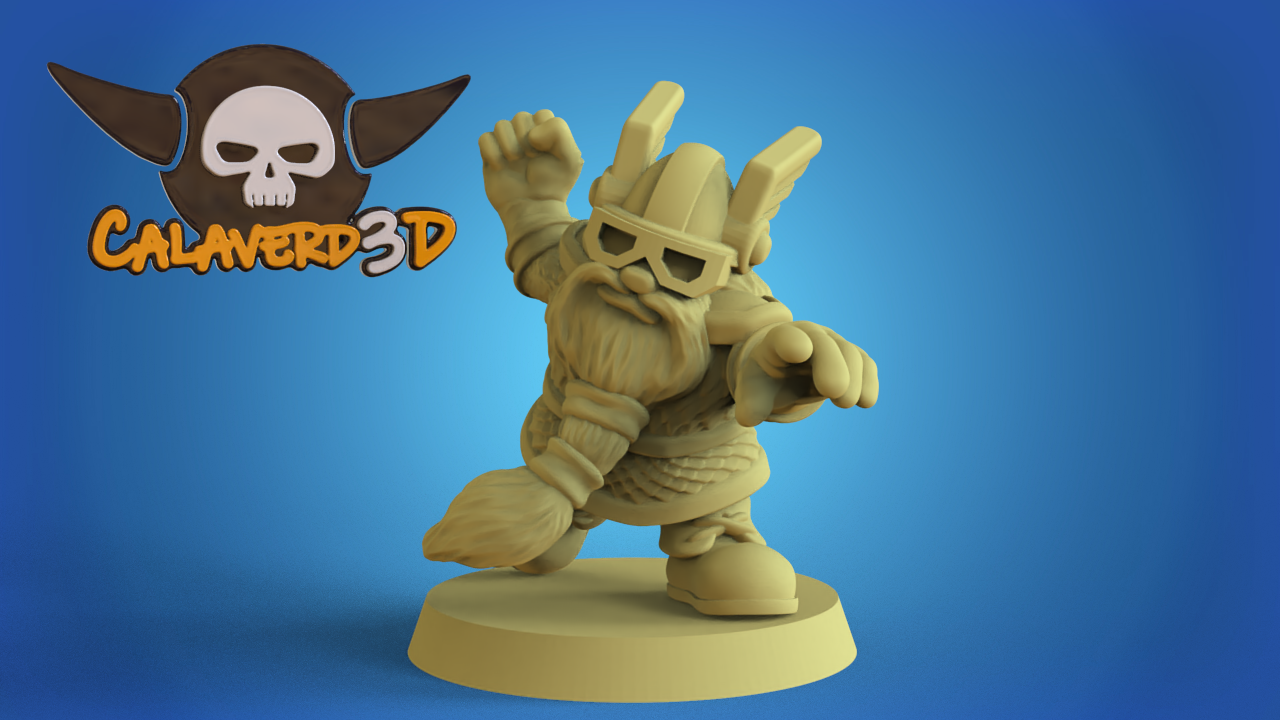Big Head Dwarf Team Fantasy Football Calaverd3D