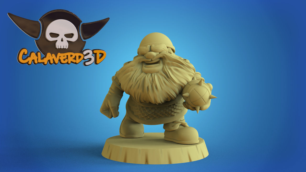 Big Head Dwarf Team Fantasy Football Calaverd3D