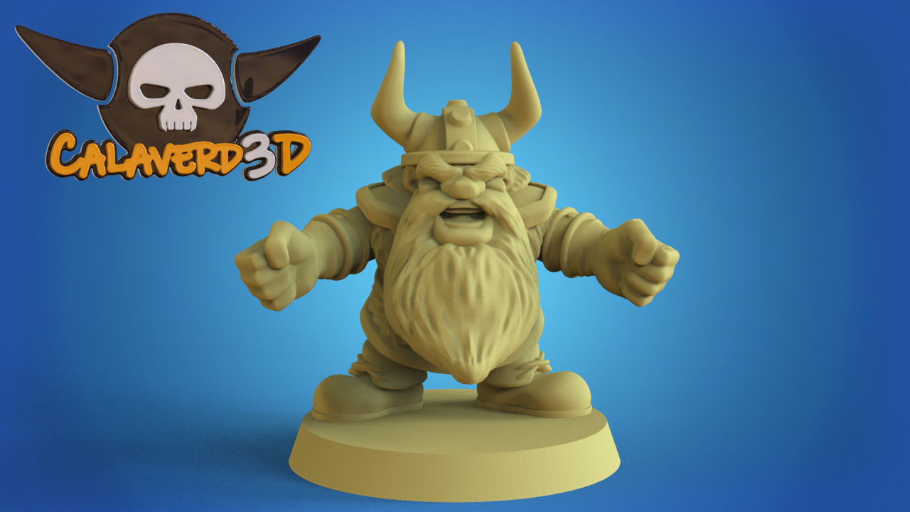 Big Head Dwarf Team Fantasy Football Calaverd3D