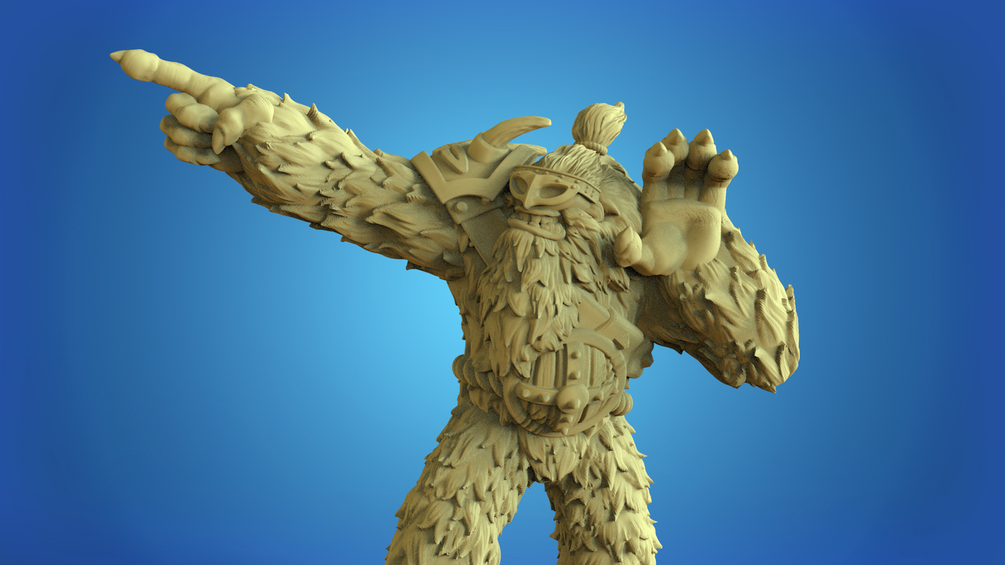 Abominable Snowman Fantasy Football Calaverd 3D