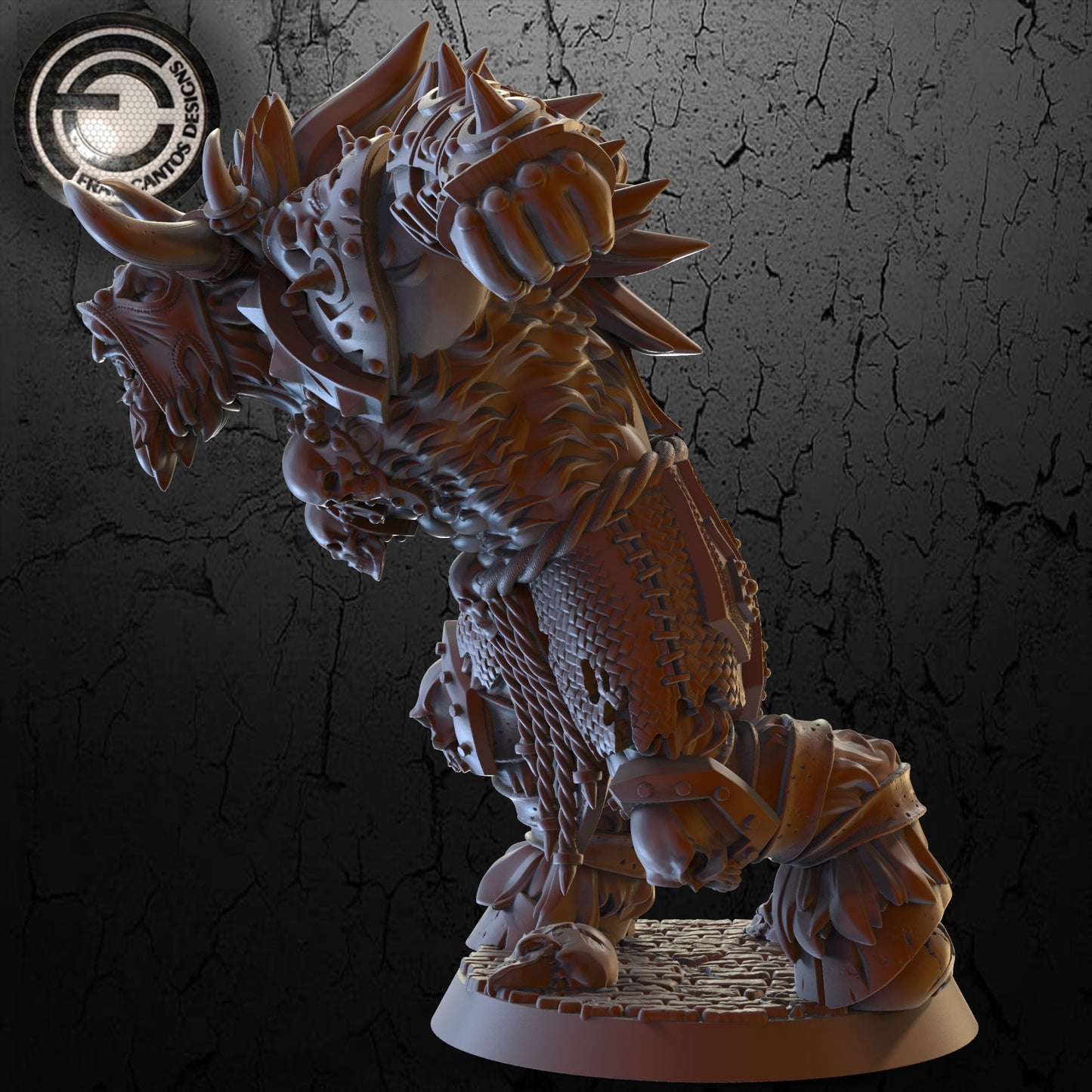 GRASSNACK BLACKSPUR Minotaur Star Player | Chaos Dwarf Team | Fran Cantos Designs | 32mm Fantasy Football Miniature | Resin Big Guy