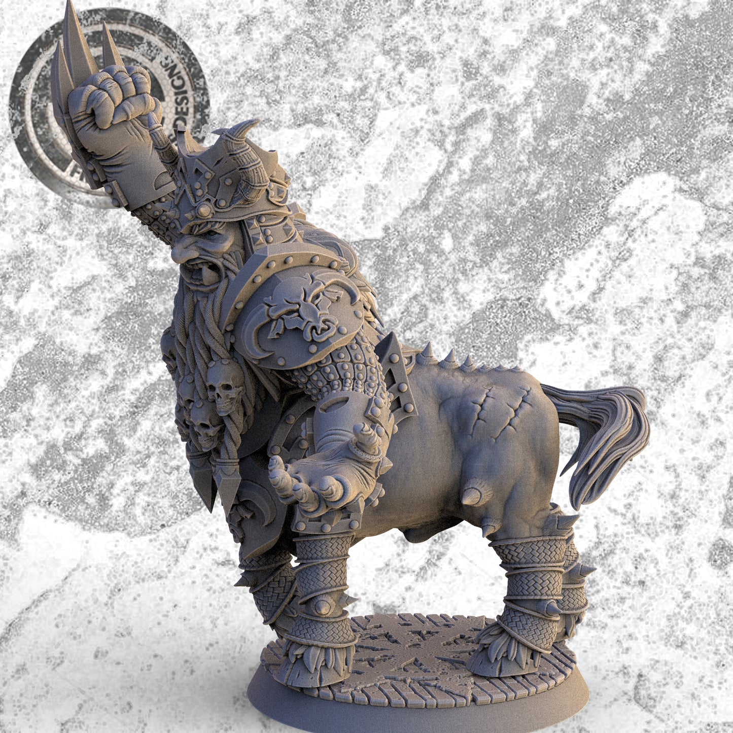 H'KARTH "THE UNBEATABLE" Chaos Dwarf Star Player | Chaos Dwarf Team | Fran Cantos Designs | 32mm Fantasy Football Miniature