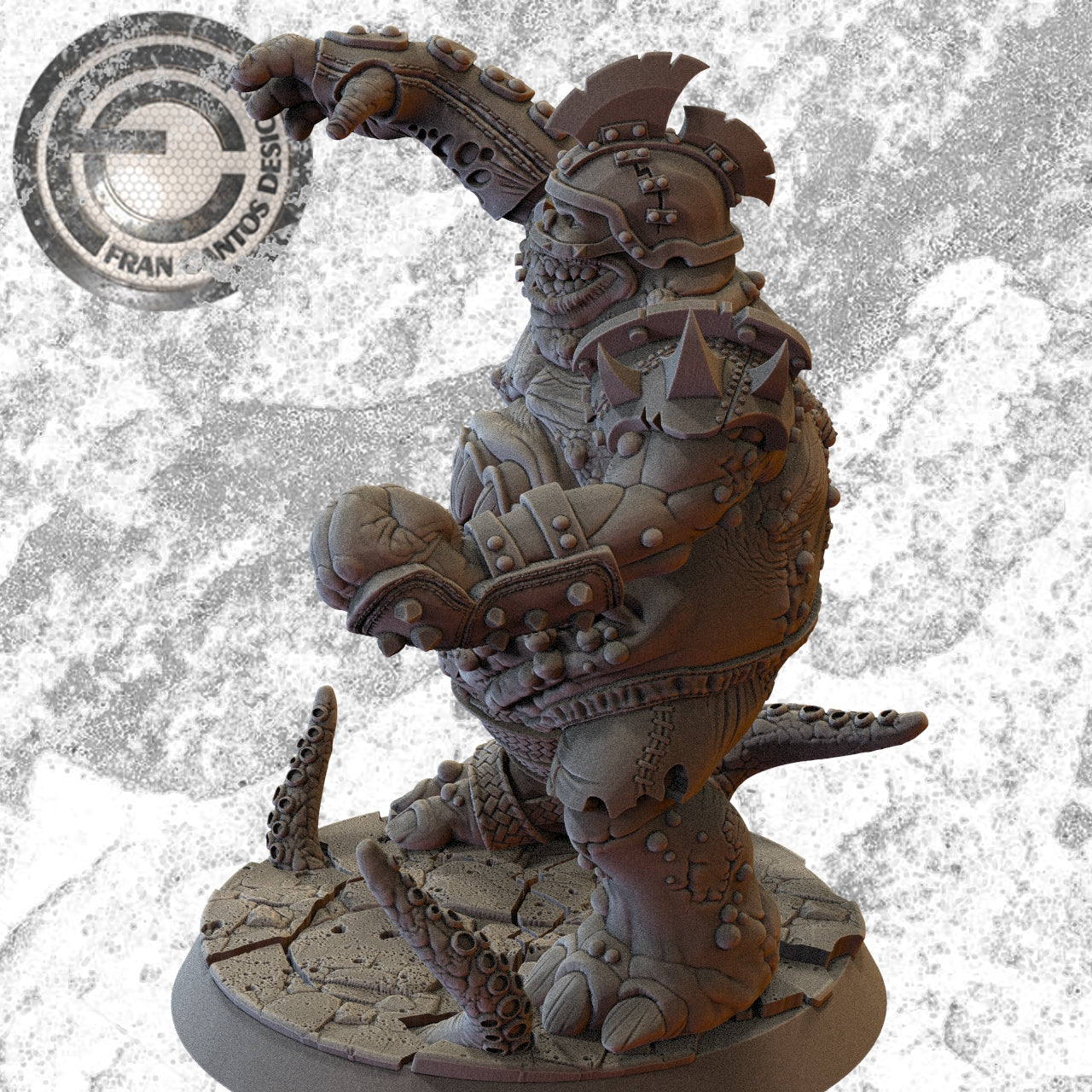 GUSSLE POOSWORM Nurgle Star Player | Plague Team | Fran Cantos Designs | 32mm Fantasy Football Miniature | Resin Big Guy