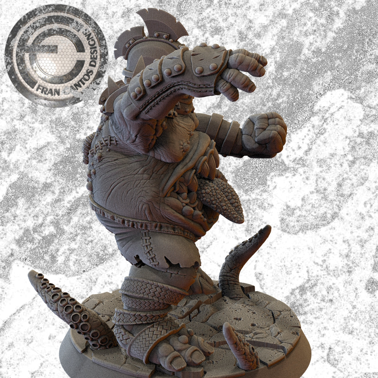 GUSSLE POOSWORM Nurgle Star Player | Plague Team | Fran Cantos Designs | 32mm Fantasy Football Miniature | Resin Big Guy