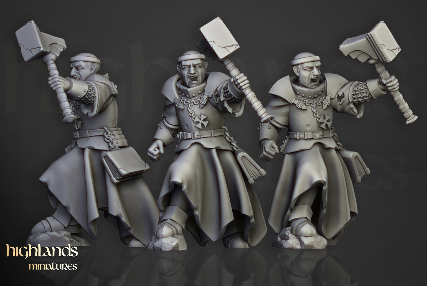 Inquisitorial Band – Human Mordheim Warband Miniatures by Highlands Miniatures | 3D Printed for Skirmish & Fantasy Wargames