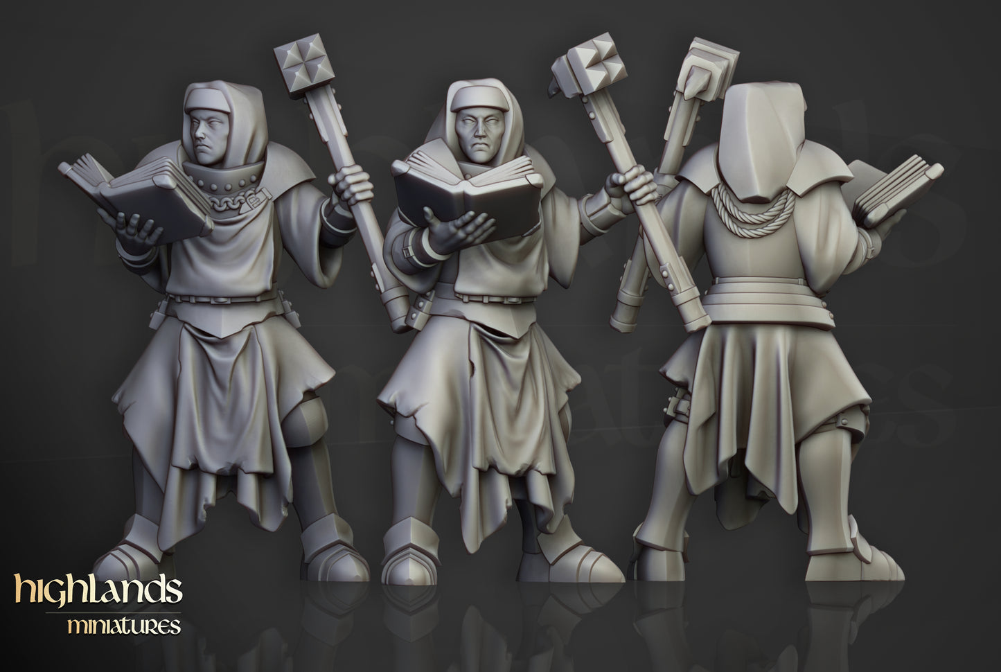 Inquisitorial Band – Human Mordheim Warband Miniatures by Highlands Miniatures | 3D Printed for Skirmish & Fantasy Wargames