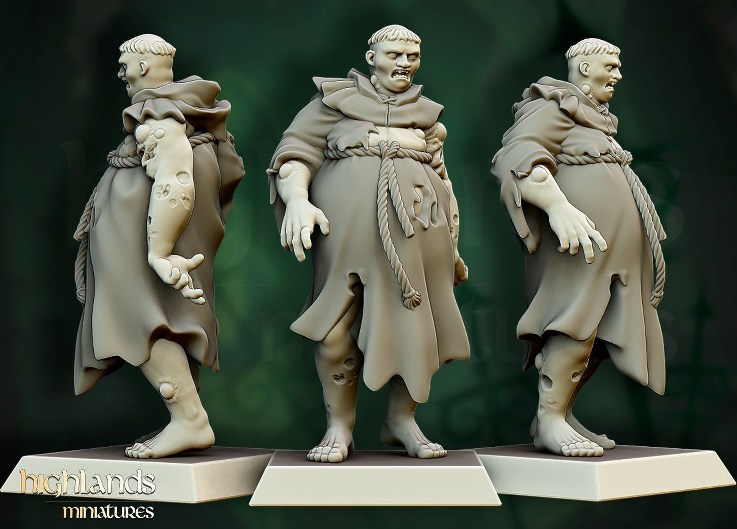 Zombie Warriors – Vampire Undead Army by Highlands Miniatures | Resin Undead Miniatures for Fantasy Wargames