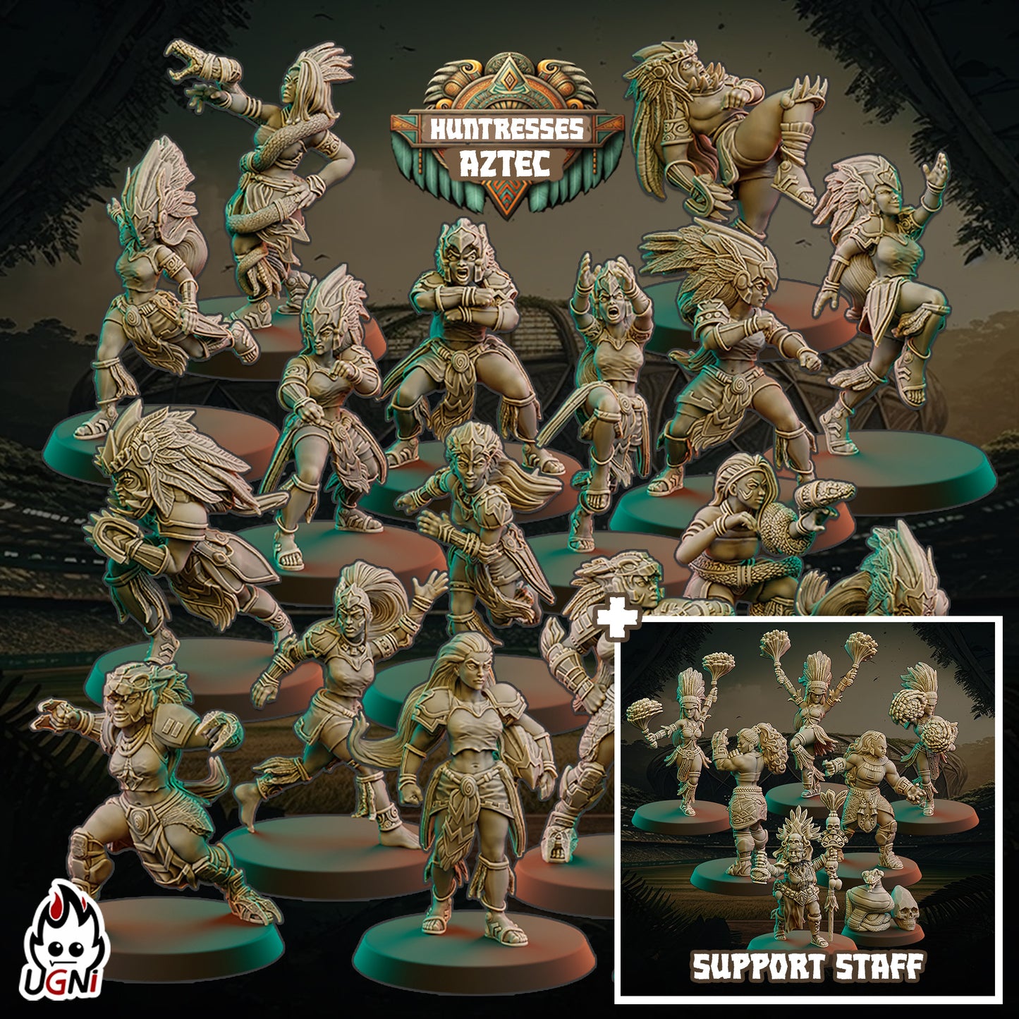 Amazon Team for Fantasy Football Miniature Games UGNI Miniatures - TheMajorLab