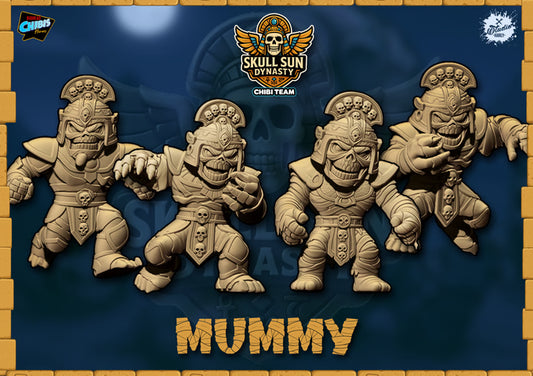 Skull Sin Dymasty Chibi Tomb Kings for fantasy football miniature tabletop game Big Head Chibis