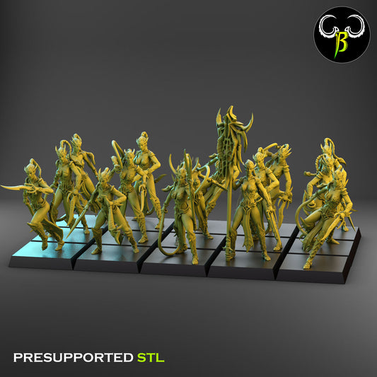 Blade Spider’s Cultist squad - CULT OF THE EIGHT - Dark Elves army - Clay Beast Creations - TheMajorLab