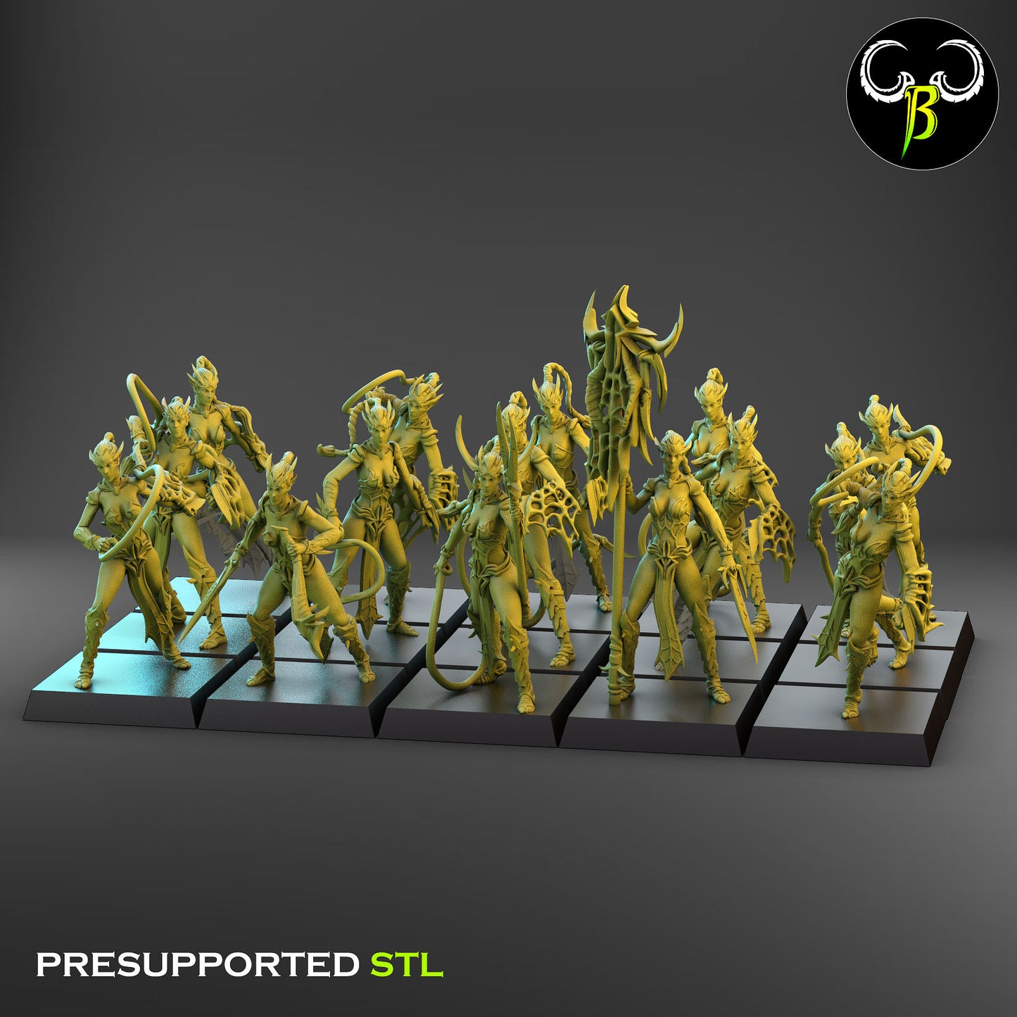 Blade Spider’s Cultist squad - CULT OF THE EIGHT - Dark Elves army - Clay Beast Creations - TheMajorLab