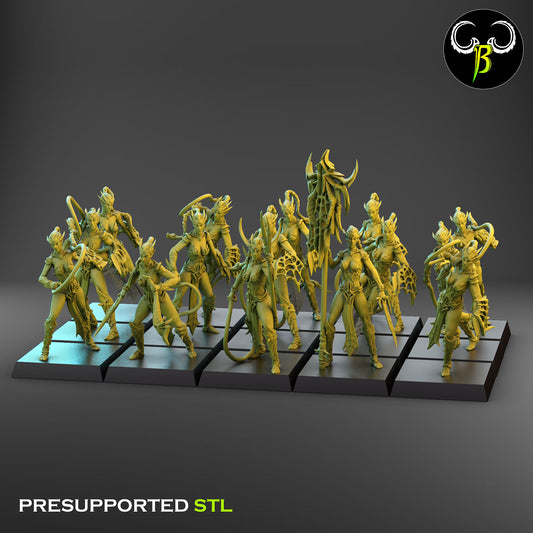 Blade Spider’s Cultist squad - CULT OF THE EIGHT - Dark Elves army - Clay Beast Creations - TheMajorLab