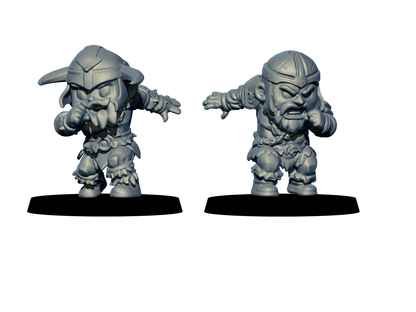 Northmen Chibis – 18 Miniatures High Quality Resin Blood Fantasy Football Bowl Team – Big Head Chibis