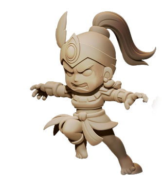 Chibi Amazons – Amazon Fantasy Football Team – High Quality Resin Miniatures – Big Head Chibi