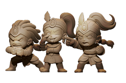 Chibi Amazons – Amazon Fantasy Football Team – High Quality Resin Miniatures – Big Head Chibi