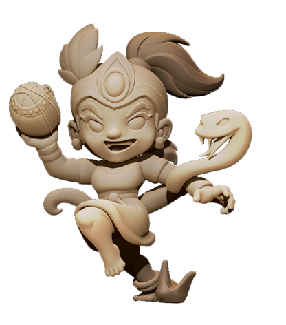 Chibi Amazons – Amazon Fantasy Football Team – High Quality Resin Miniatures – Big Head Chibi