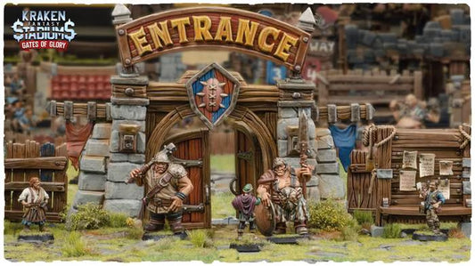Kraken Stadium Gates of Glory Entrance for Fantasy Football Tabletop Miniature Game - Kraken 3D Studios