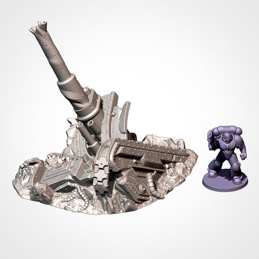 Crushed Human Tank Ruins – Grimdark Battlefield Wreckage for Warhammer 40K & Sci-Fi Wargames Txarli Factory