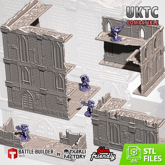 UKTC-Compatible Ruins – Tournament-Ready Terrain for Grimdark Sci-Fi Wargames like Warhammer 40K Txarli Factory