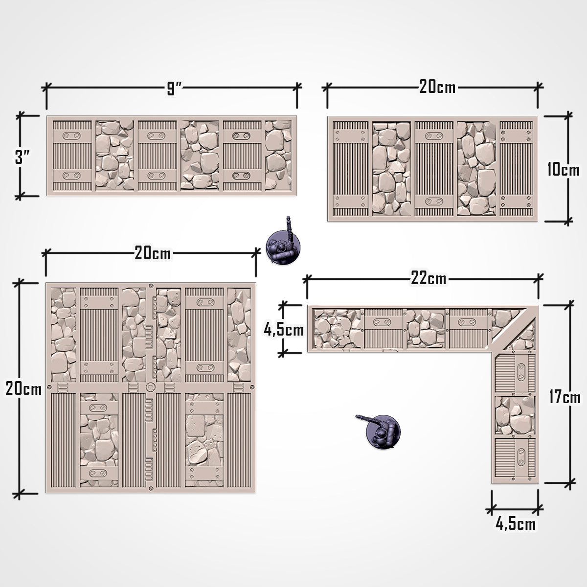 UKTC-Compatible Ruins – Tournament-Ready Terrain for Grimdark Sci-Fi Wargames like Warhammer 40K Txarli Factory