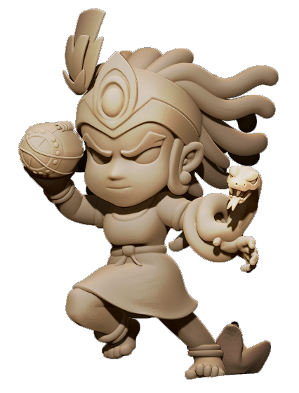 Chibi Amazons – Amazon Fantasy Football Team – High Quality Resin Miniatures – Big Head Chibi