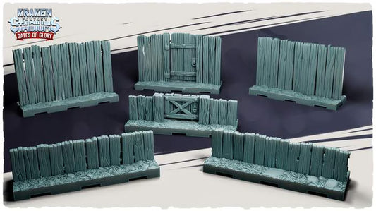Kraken Stadium Gates of Glory Fences and Boards for Fantasy Football Tabletop Miniature Game - Kraken 3D Studios