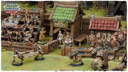 Kraken Stadium Gates of Glory Booths for Fantasy Football Tabletop Miniature Game - Kraken 3D Studios