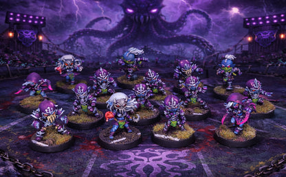 Sons of Kraken Chibi Dark Elves for fantasy football miniature tabletop game Big Head Chibis (Copy) - TheMajorLab