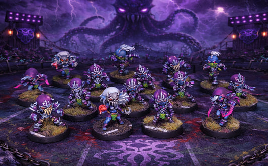 Sons of Kraken Chibi Dark Elves for fantasy football miniature tabletop game Big Head Chibis (Copy) - TheMajorLab