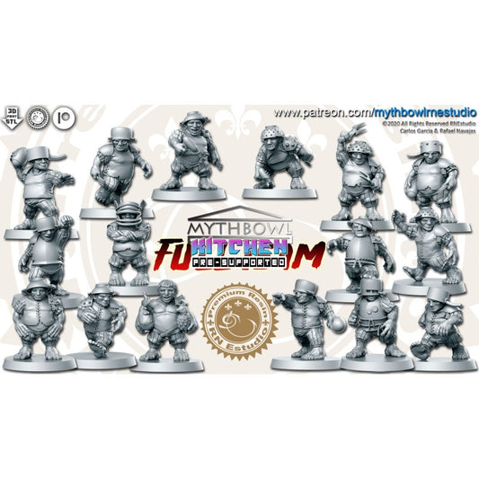 Kitchen Halflings Team for Fantasy Football Miniature Tabletop Game Mythbowl RN estudio