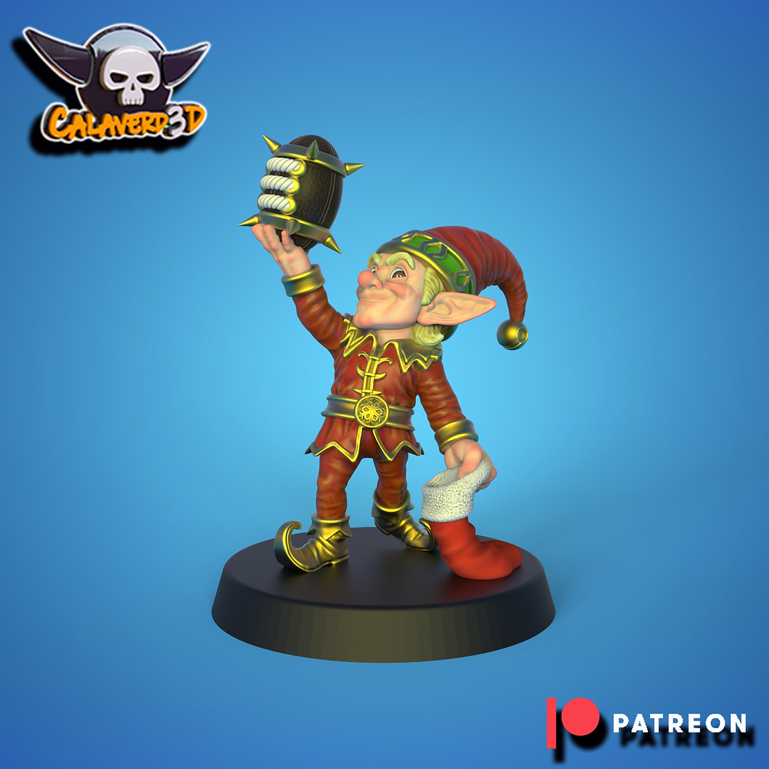 Santa´s little helpers Gnome team for Fantasy Football Miniatures Game Calaverd3D