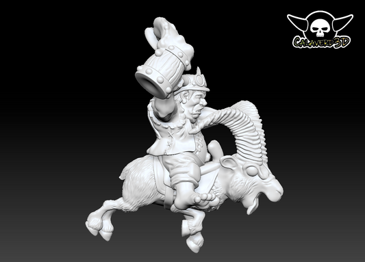 Halfling ram biker Fantasy Football Calaverd 3D