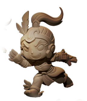 Chibi Amazons – Amazon Fantasy Football Team – High Quality Resin Miniatures – Big Head Chibi