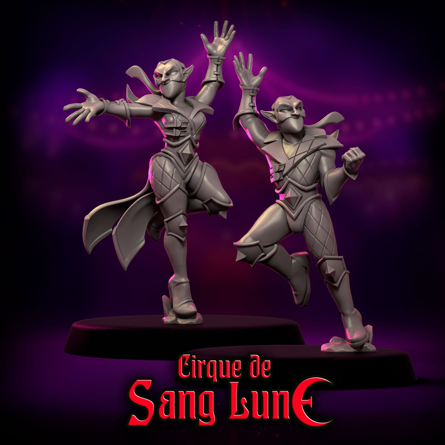 Cirque de Sang Lune Dark Elves Fantasy Football Team 20 High Quality Miniatures Punga