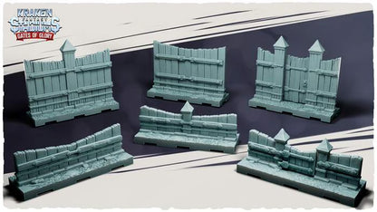 Kraken Stadium Gates of Glory Fences and Boards for Fantasy Football Tabletop Miniature Game - Kraken 3D Studios