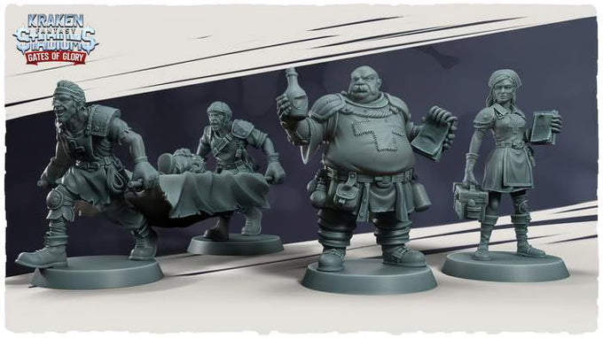 Kraken Stadium Gates of Glory Medic Team - High Quality Miniature for Fantasy Football Game - Kraken 3D Studios
