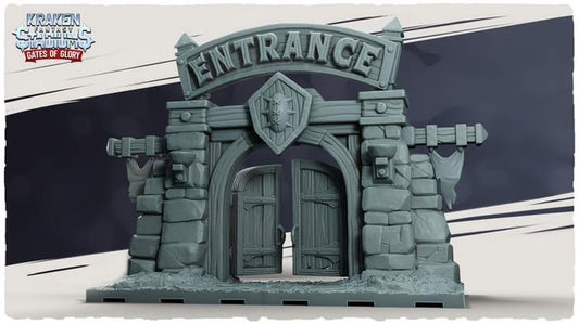 Kraken Stadium Gates of Glory Entrance for Fantasy Football Tabletop Miniature Game - Kraken 3D Studios