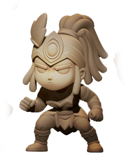 Chibi Amazons – Amazon Fantasy Football Team – High Quality Resin Miniatures – Big Head Chibi