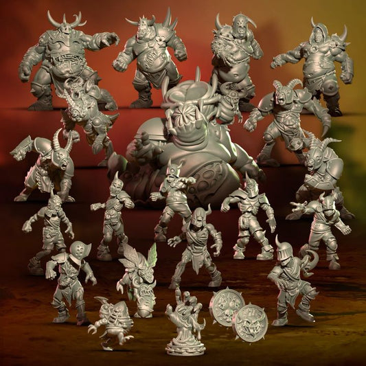 Swarm of Decay Plague Chaos Team for fantasy football miniature tabletop game Punga Miniature