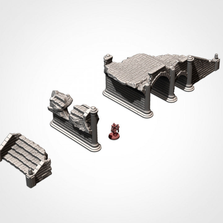 Tabletop Terrain Medieval Bridge for Warhammer Age of Sigmar aos 4th edition 40k Dungeons and Dragons wargame mordheim Txarli Factory - TheMajorLab