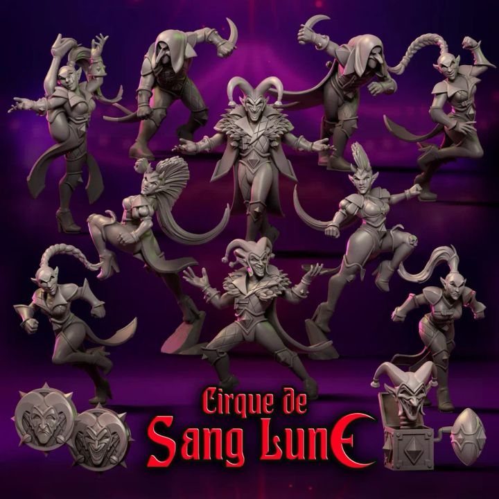 Cirque de Sang Lune Dark Elves Fantasy Football Team 20 High Quality Miniatures Punga